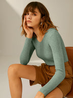 Clouds Ribbed Pullover Sweater