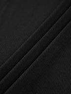 Mock Neck Oblique Cutout Rib Long Sleeve Knit Top