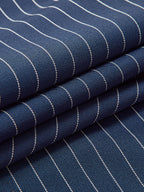 Pinstripe Pleated Wide-Leg Pants