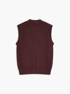 Cotton Blends Ribbed Sweater Vest