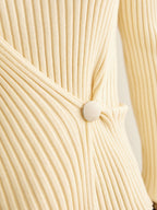 Mock-Neck Ribbed Cinched Sweater