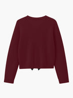 Bow Ribbed Warm Sweater