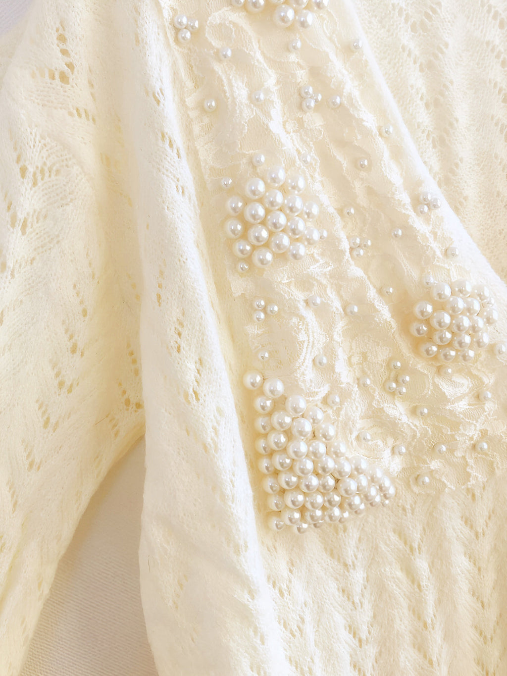 Romance Pearl Beaded Cardigan