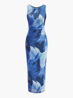 Sleeveless Floral Print Dress