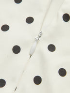 Polka Dot Lace-Up Back Dress