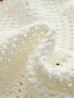 Button-Up Contrast Crochet Vest