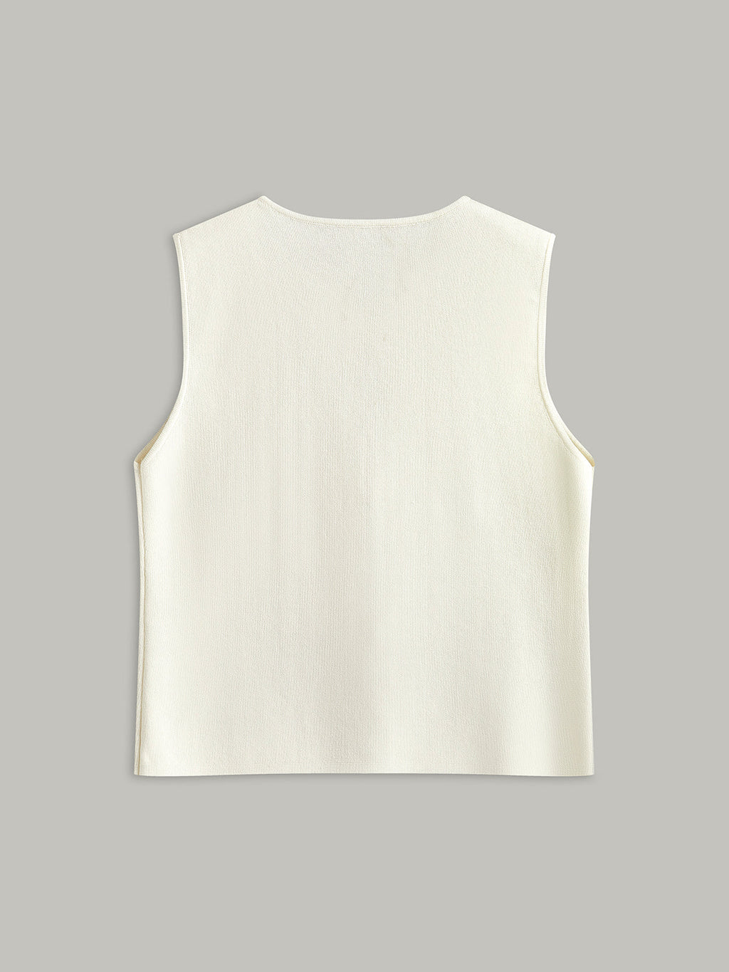Shell Button Detail Sleeveless Top