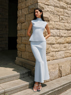 Backless Ribbed Knit Top