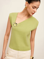 Metal Detail Knit Top