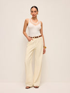 Sheer Mesh Detail Knit Top