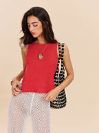 Knit Top With Side Tie Detail