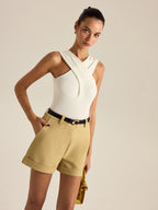 Ribbed Knit Crisscross Tank Top