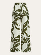 Floral Print Wide-Leg Pants