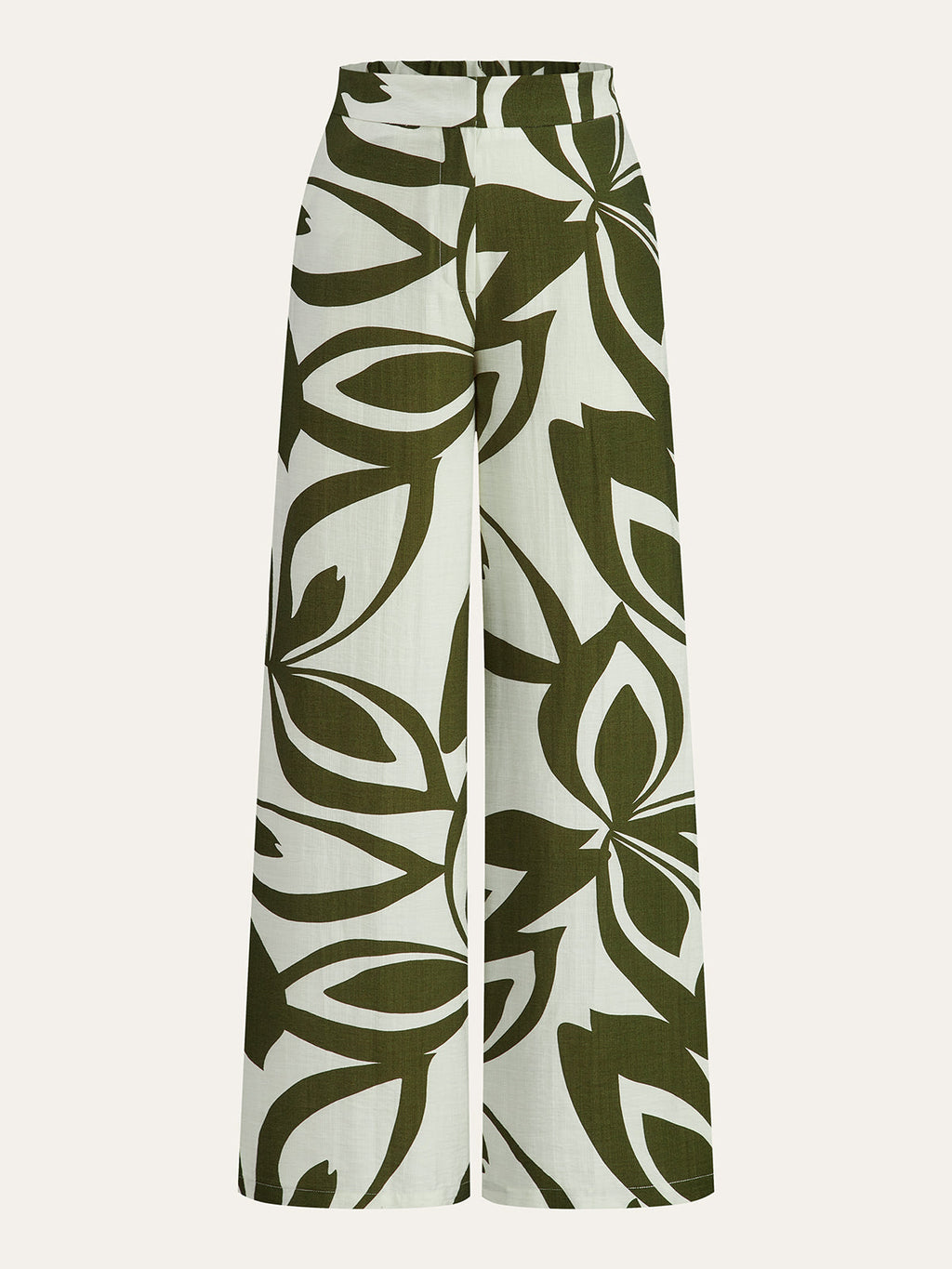 Floral Print Wide-Leg Pants