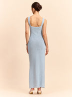 Crochet Embellished Sleeveless Maxi Dress
