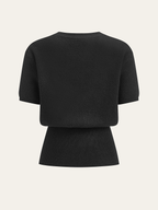 Metal Button V-Neck Sweater