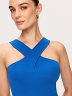 Cross-Over Neckline Knit Top