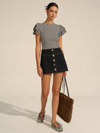 Striped Ribbed Top