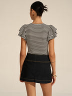 Striped Ribbed Top