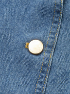Button-Front Denim Vest