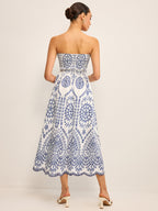 Strapless Boho Maxi Dress