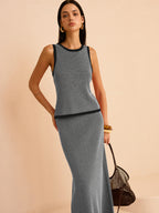 Striped Knit Sweater Co-ords Set