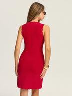 Scalloped Knit Mini Dress