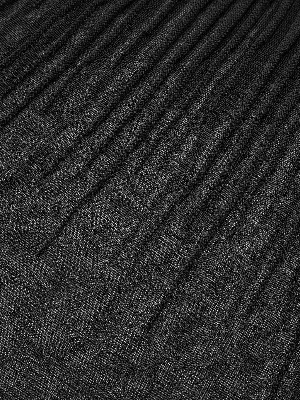 Mesh Hem Ribbed Knit Mermaid Skirt