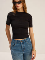 Crochet Detail Knit Top