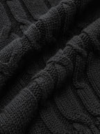 Cable-Knit Bow Cap Sleeve Vest