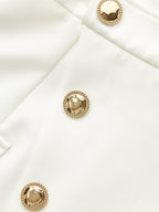 Asymmetric Metal Button Decor Pocket Mini Skort