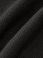 Contrast Collar Ribbed Knit Cardigan
