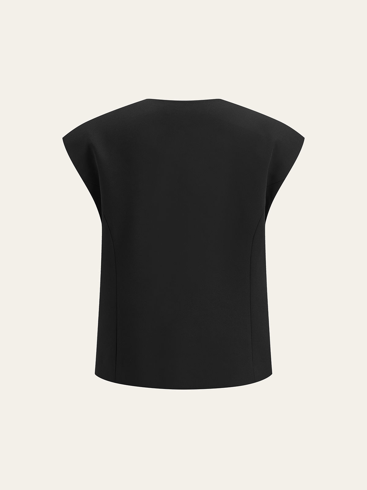 Metal Detail Cap Sleeve Vest