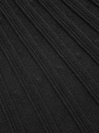 Mock Neck Flared Sweater Dress