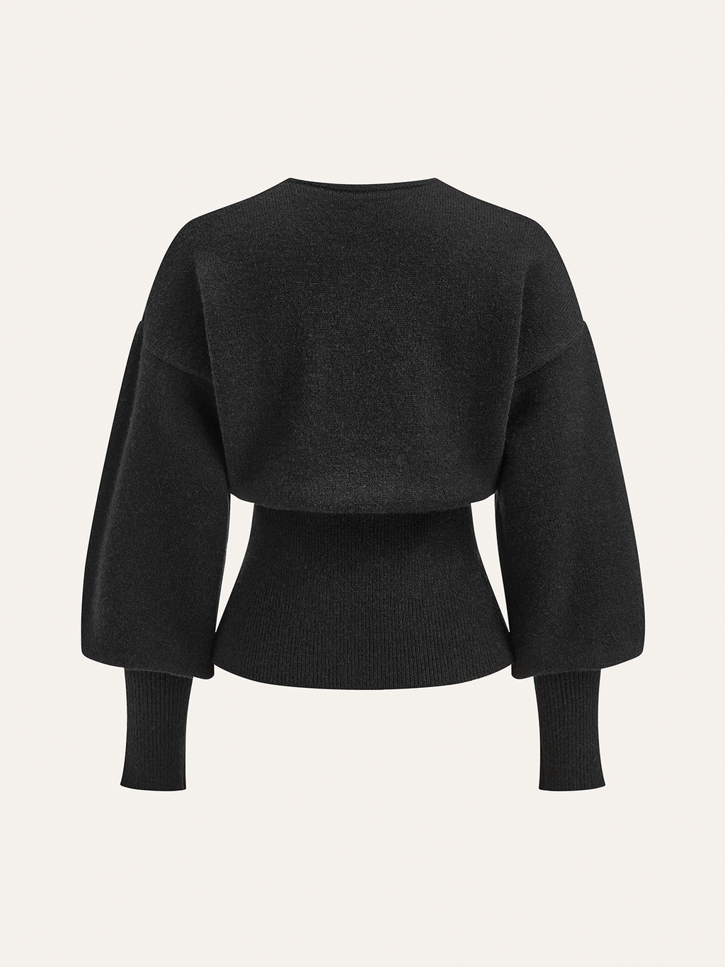 Bow Tie Balloon Sleeve Cardigan