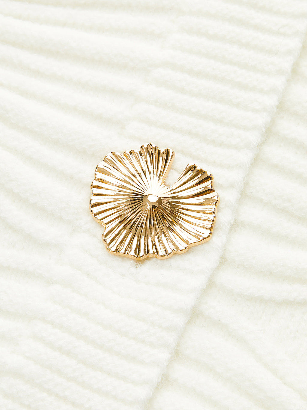 Metal Button Textured Knit Cardigan