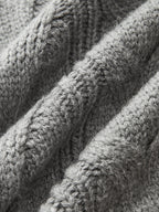Dual-Sided Bow Cable-Knit Vest