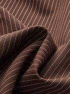 Mid-Waist Pinstriped Wide-Leg Pants