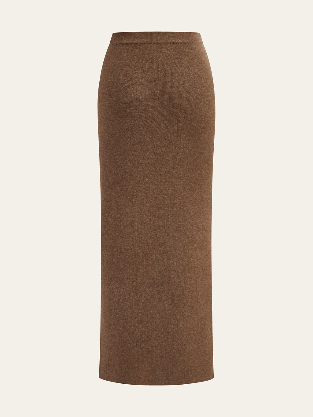 Ruched Side Button Wool Blend Sweater Skirt