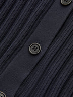 Collared Buttoned Peplum Cardigan