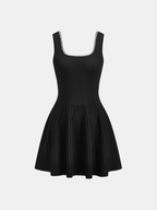 Rhinestone-Embellished Slim Fit Mini Dress