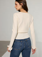 Ruffle Sleeve Sweater