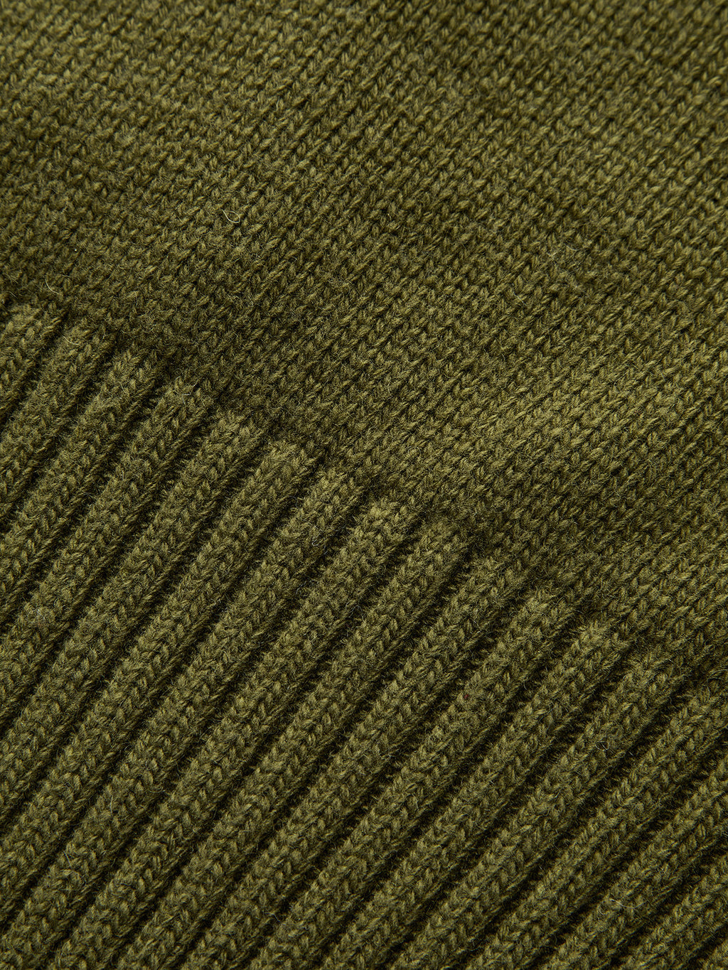 Ribbed Wool Blend Polo Knit Top