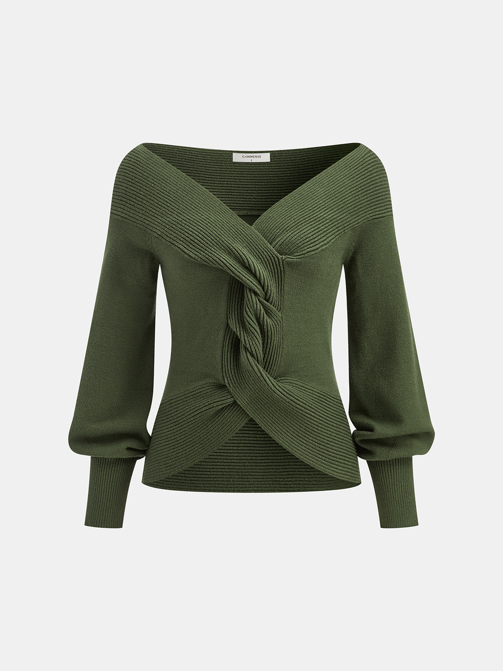 Off-Shoulder Twist Knit Top