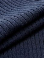 Contrast Flared Cuff Turtleneck Sweater