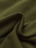 Turtleneck Ruched Decor Button Knit Top