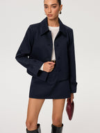Cotton Blend Mini Skirt without Belt