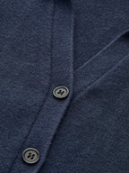 Collared Button Front Longline Knit Cardigan