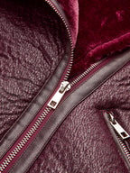 Zipper Belted Soft Fleece Jacket