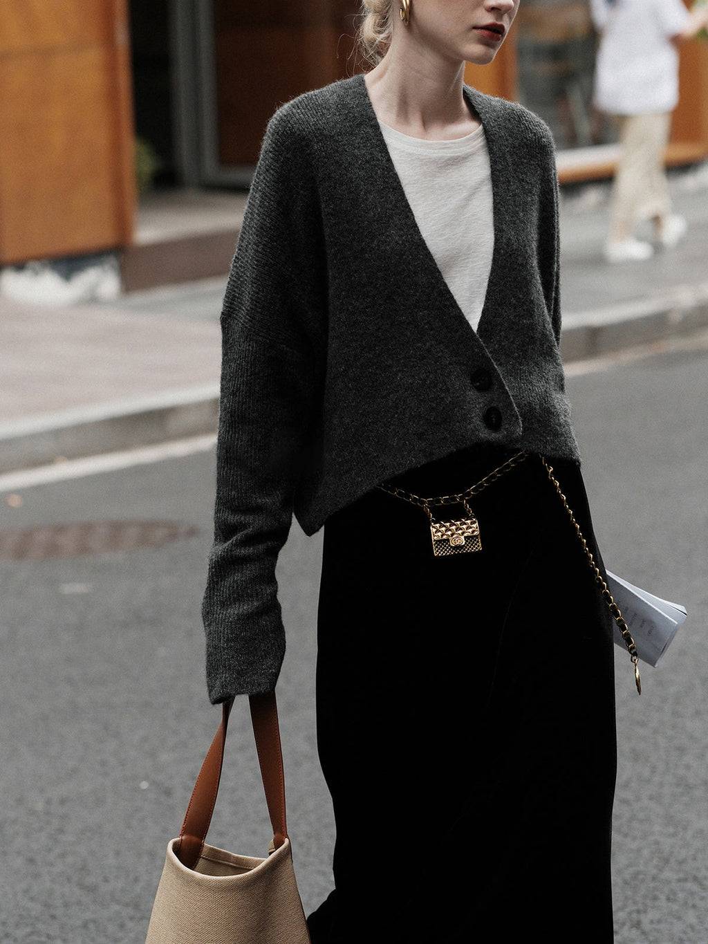 Buttoned Slouchy Cardigan